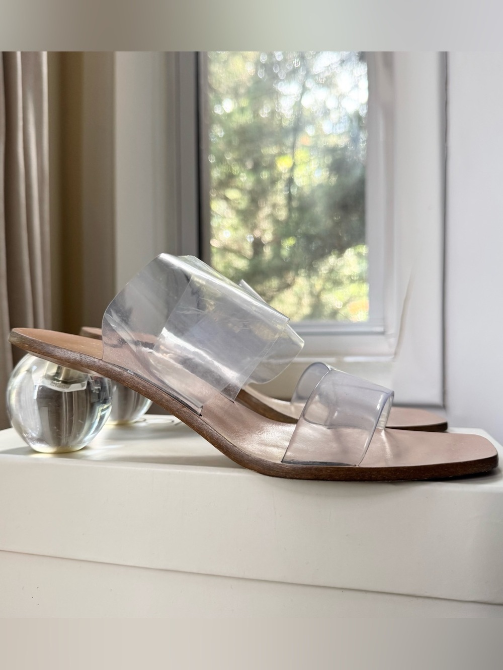 Cult Gaia Jila Glass Clear Sandals US 8 / EUR 38